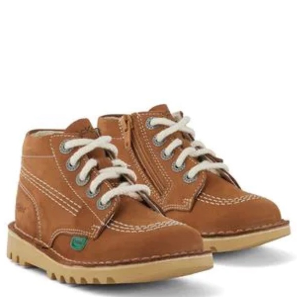 Unisex Kids Youth Kickers Kick Hi Leather Ankle Boot Shoes - Picture 1 of 14